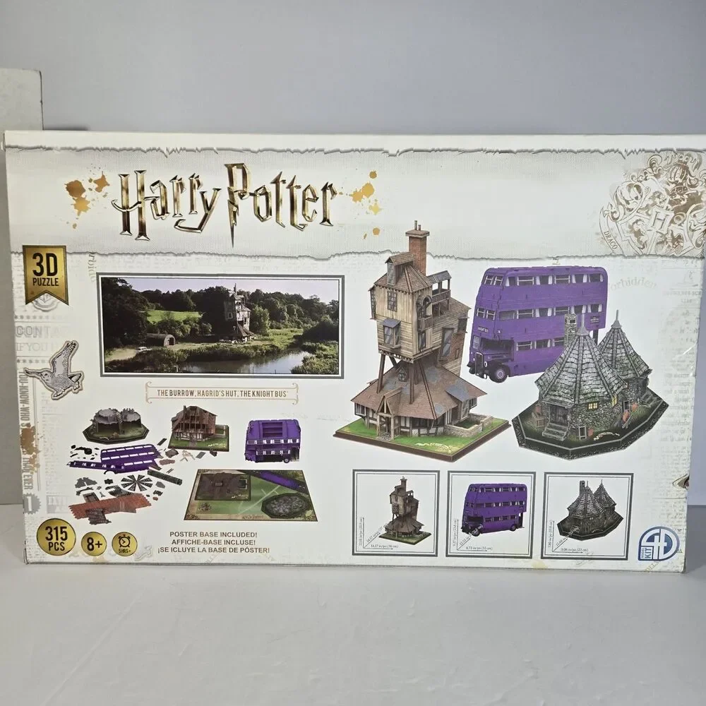 Harry Potter 3D Wizarding World The Burrow Hagrid’s Hut The Knight’s Bus New